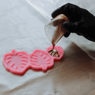 Pigmented Epoxy Resin Poured in Mold